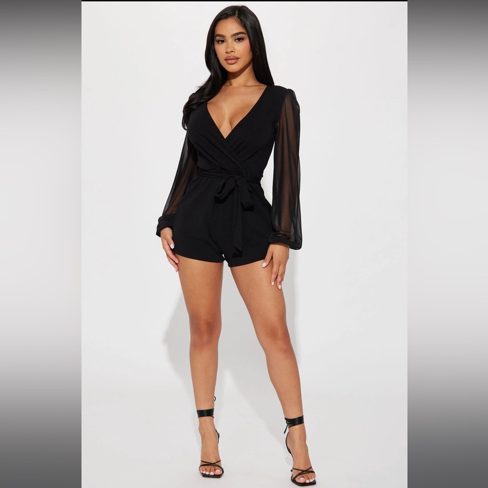 Fashion Nova “Andie Romper - Black”